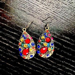 New! Vintage colorful earrings